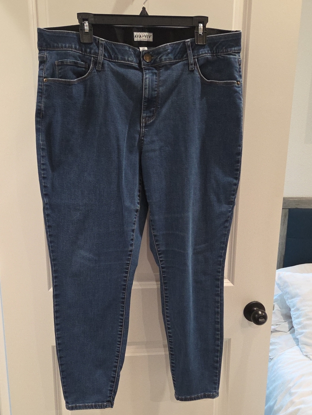 Ava & Viv Women's Dark Blue Skinny Stretch Jeans